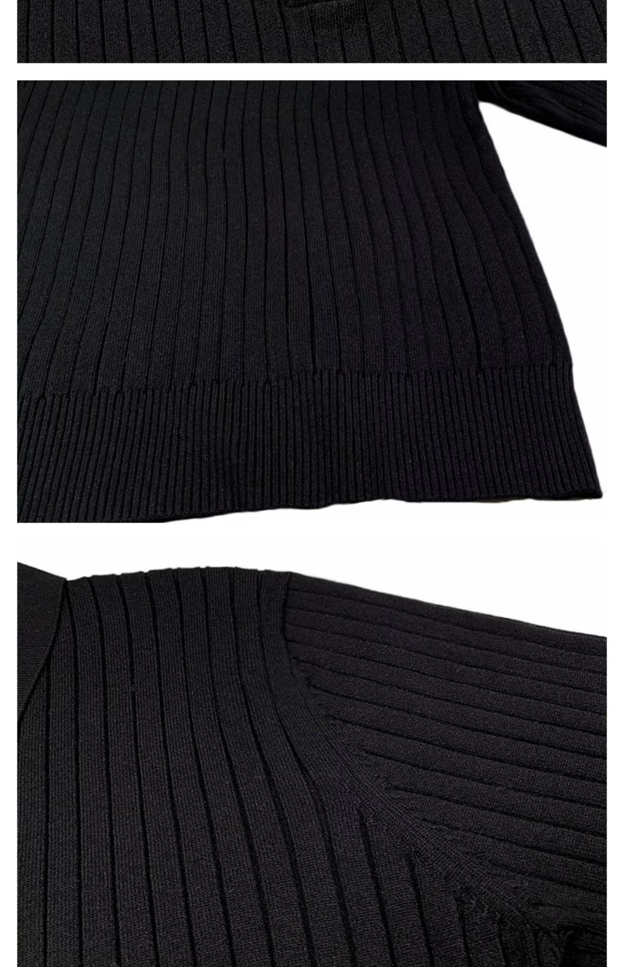 Reykjavik™ | Stickad Pikétröja i Tricot
