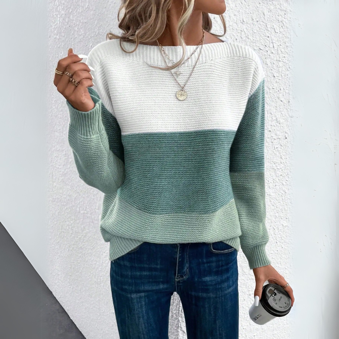 Clara - Pulover Patchwork Elegant