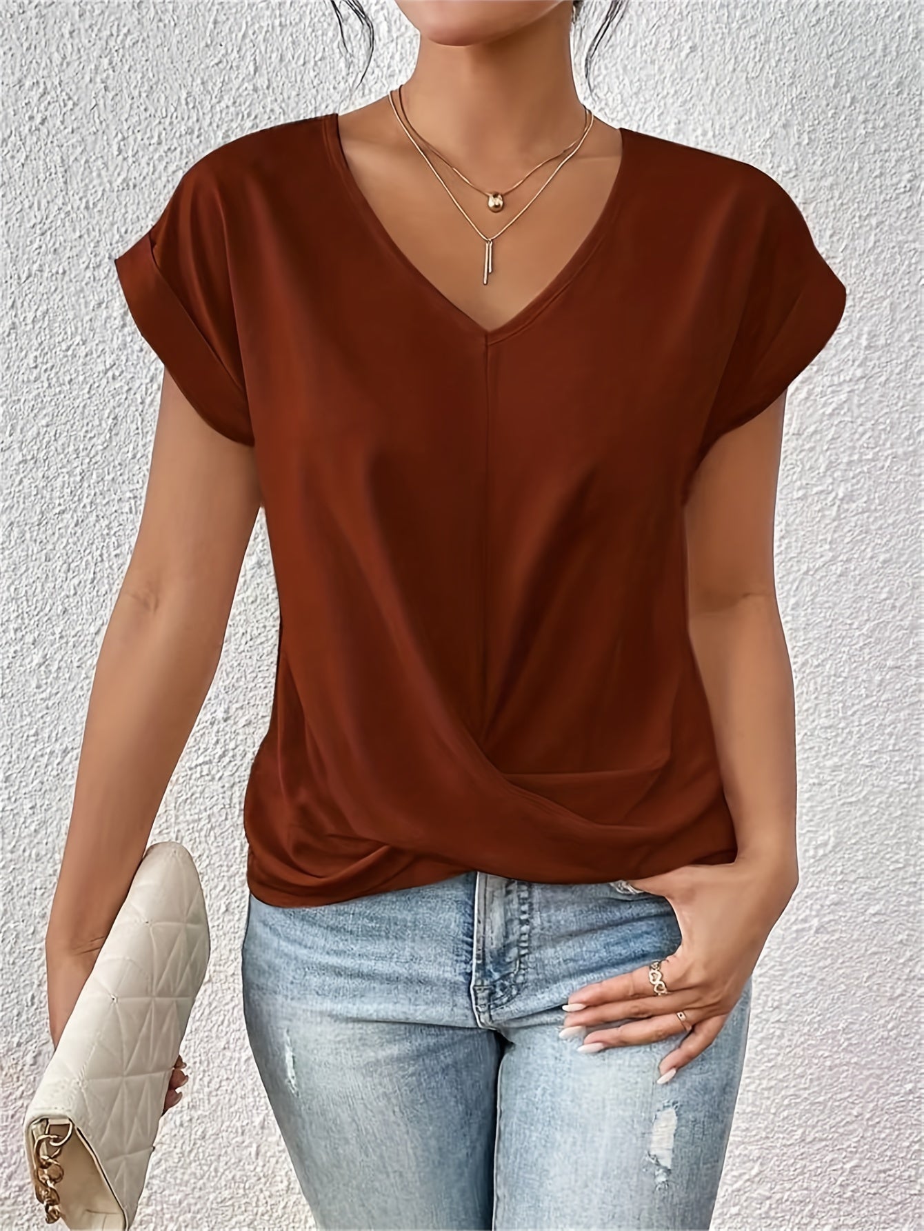 Cleo™ | Avslappnad T-shirt med Sweetheart-ringning