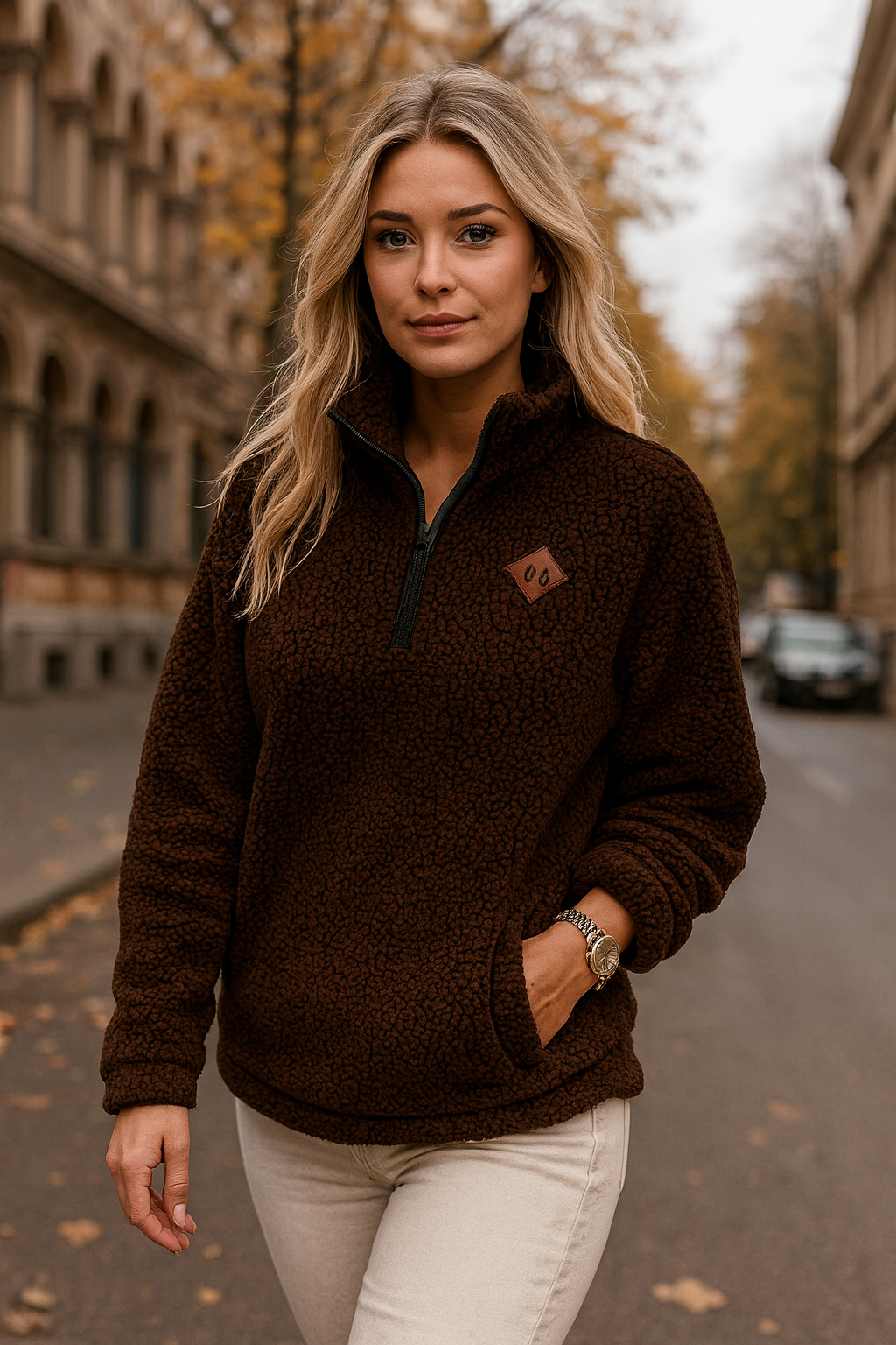 Noor – Pulover Teddy cu Fermuar