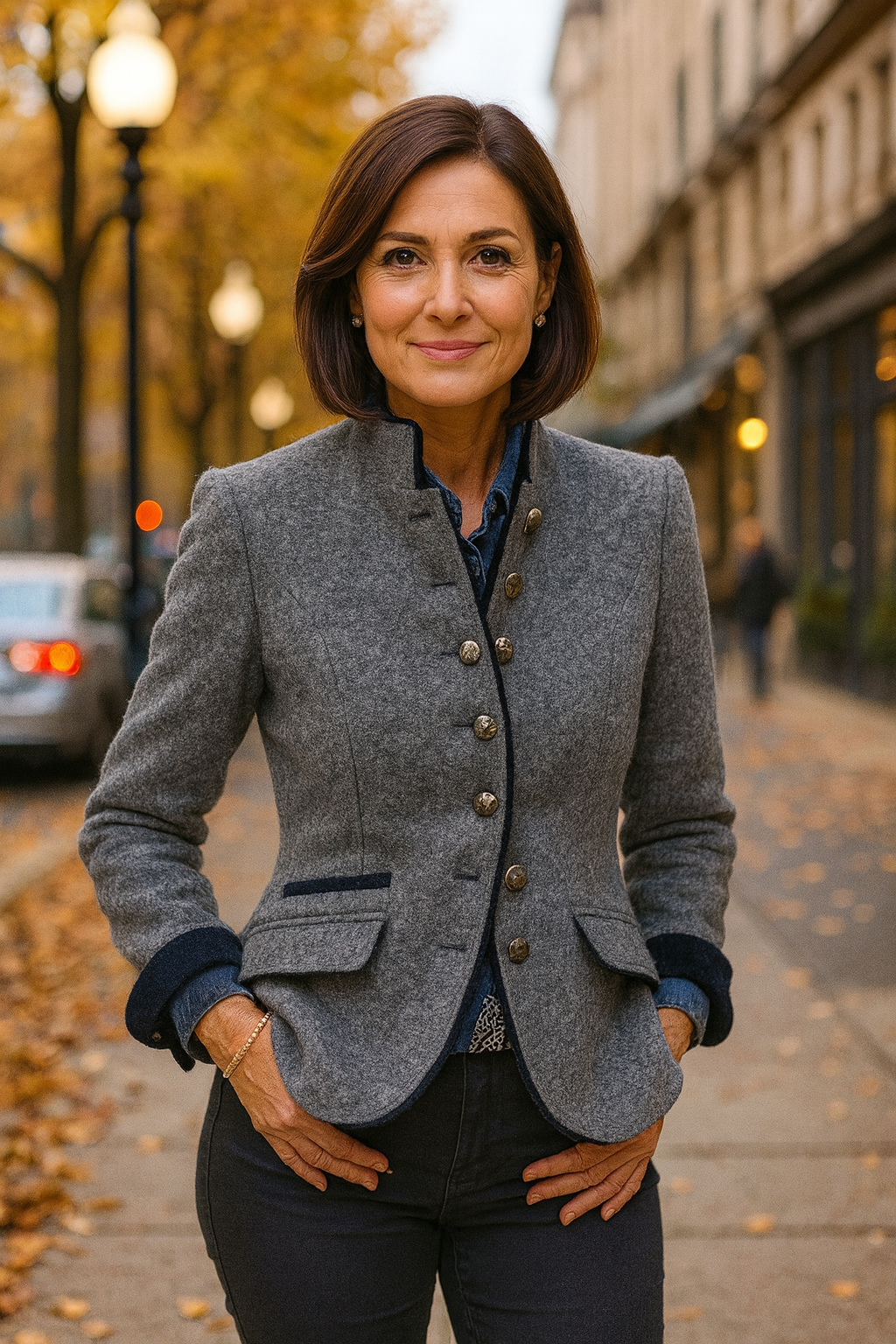 Sana | Jachetă scurtă elegantă cu buzunare