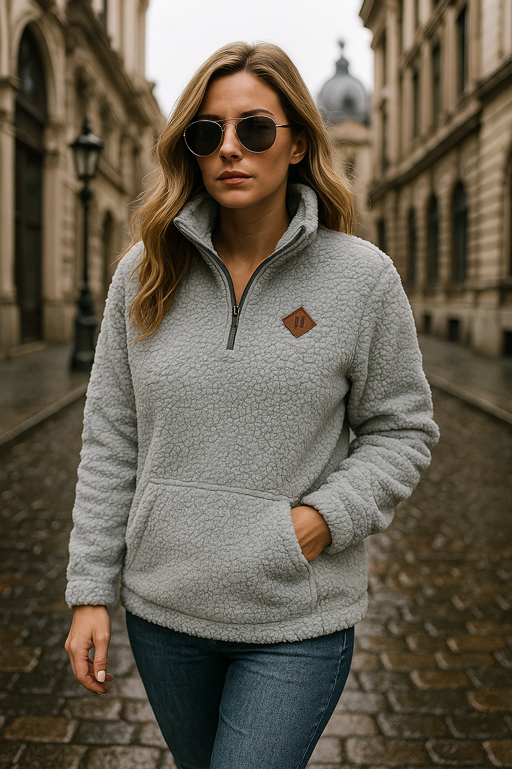Noor – Pulover Teddy cu Fermuar