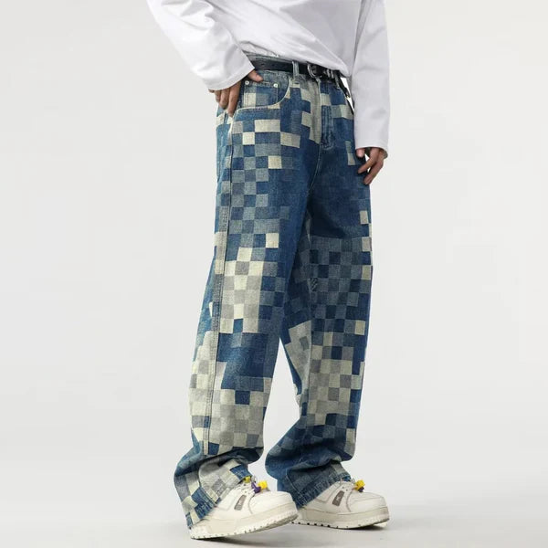 Ingo™ | Vida Jeans med Pixelmönster
