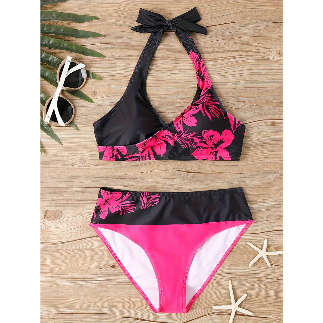 Floral Noir Bikini Set