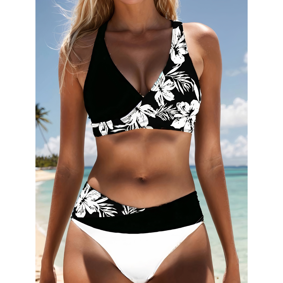 Floral Noir Bikini Set