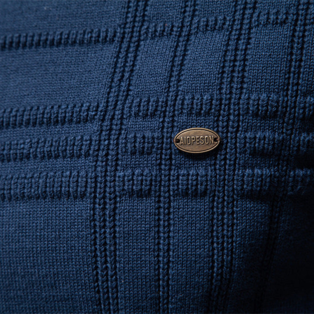 Aiopeson™ | Stickad Tröja med Bröstmönster