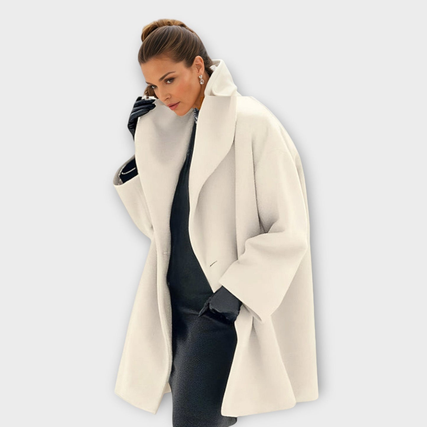 Isabelle™ | Elegant Kappa med Hög Krage