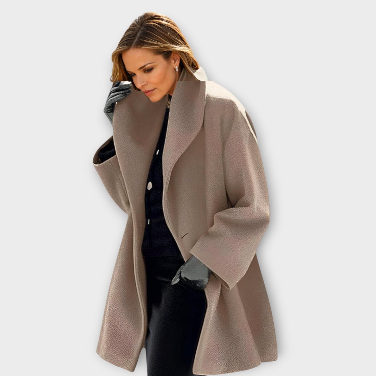 Isabelle™ | Elegant Kappa med Hög Krage