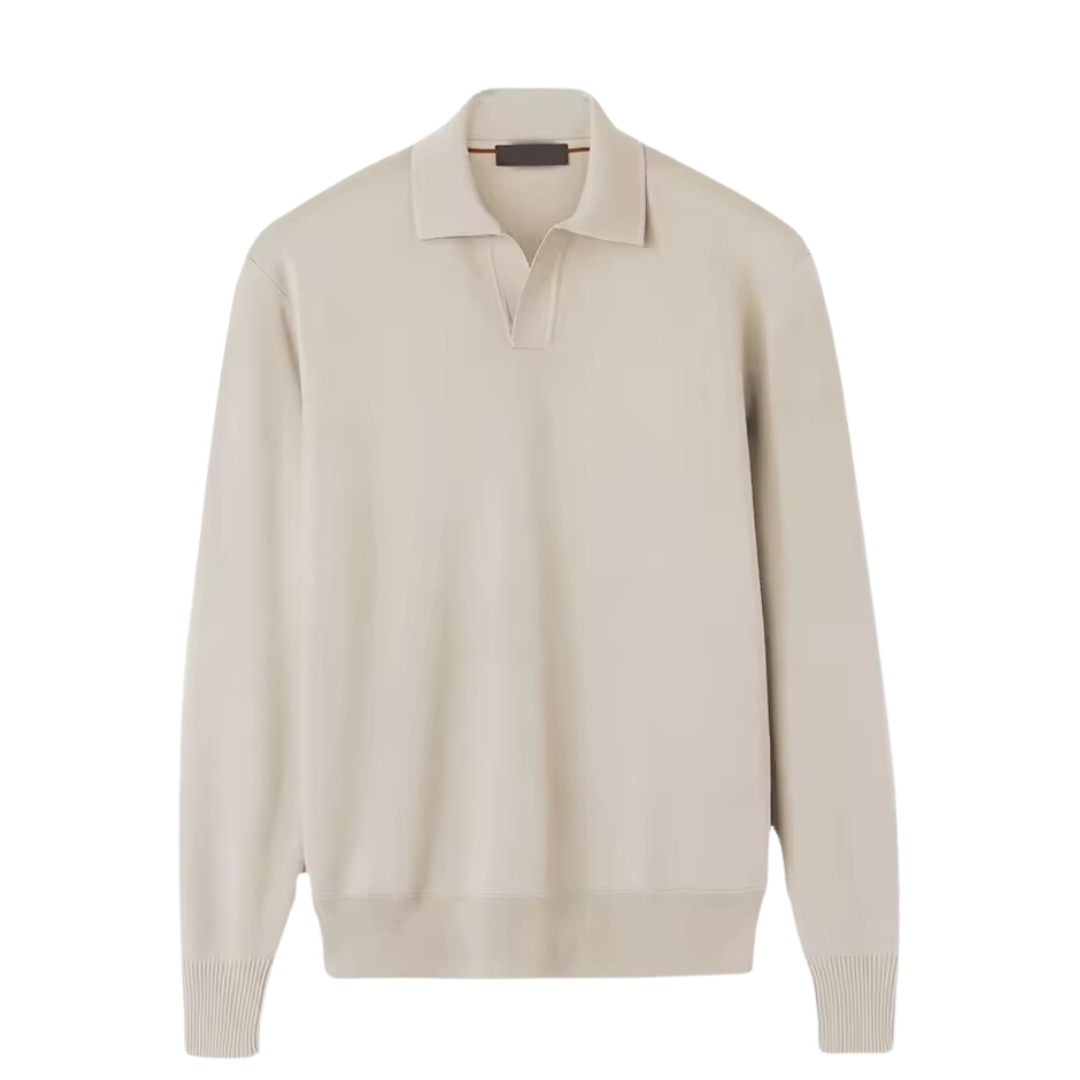 Olaf™ | Luxe Gebreide Polo met Lange Mouwen