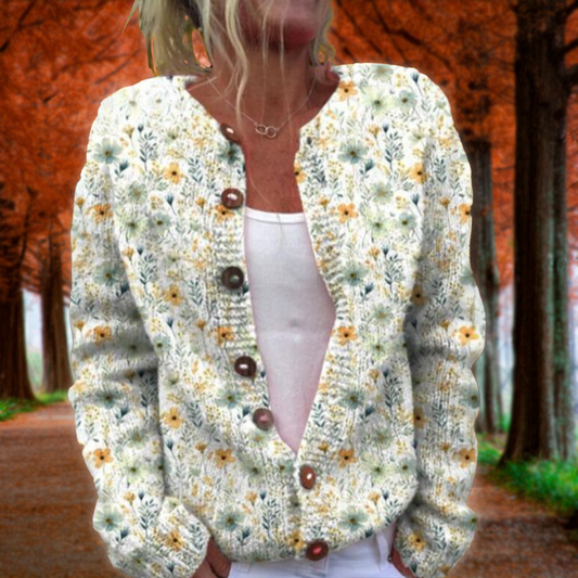 Lowri™ | Kofta med blommönster