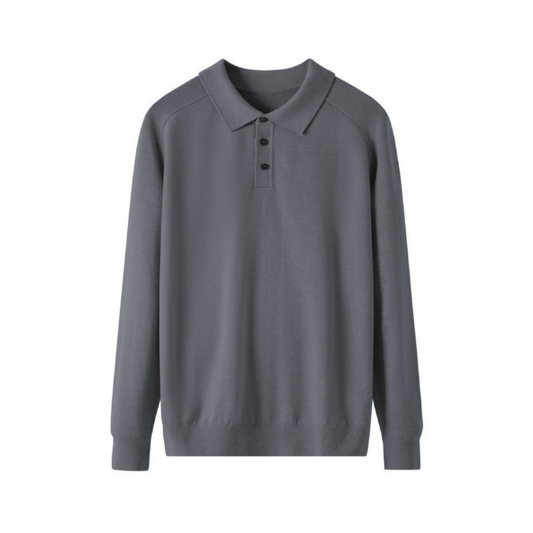 Marius™ | Trikotstickad Pikétröja
