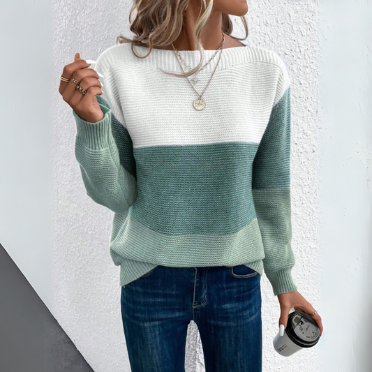 Clara - Pulover Patchwork Elegant