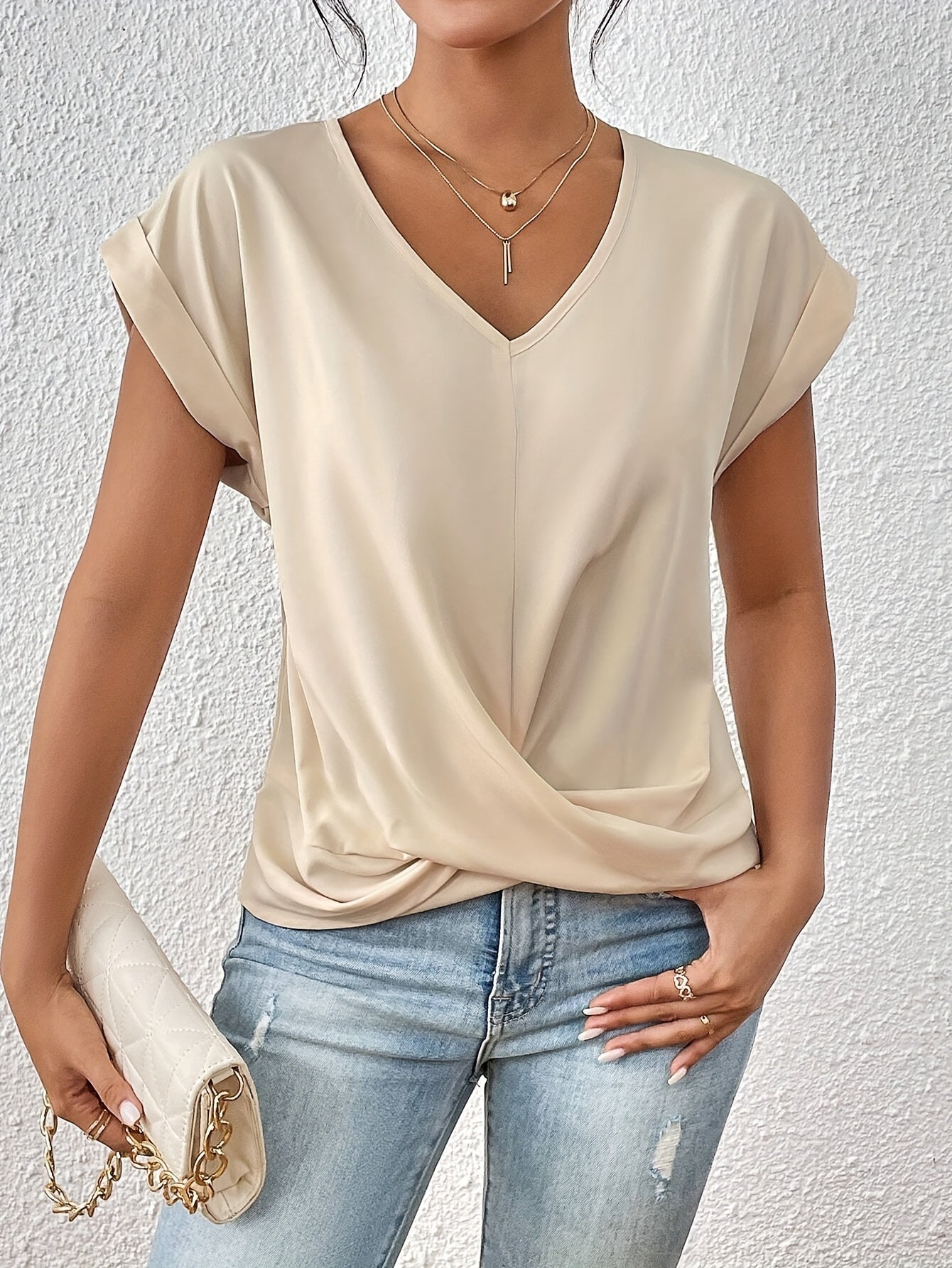 Cleo™ | Avslappnad T-shirt med Sweetheart-ringning