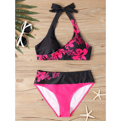 Floral Noir Bikini Set
