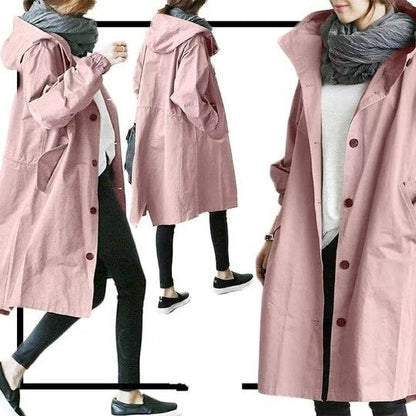 Elena™ | Trenchcoat med Huva