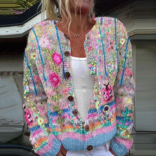 Sanne™ | Elegant kofta med blommönster