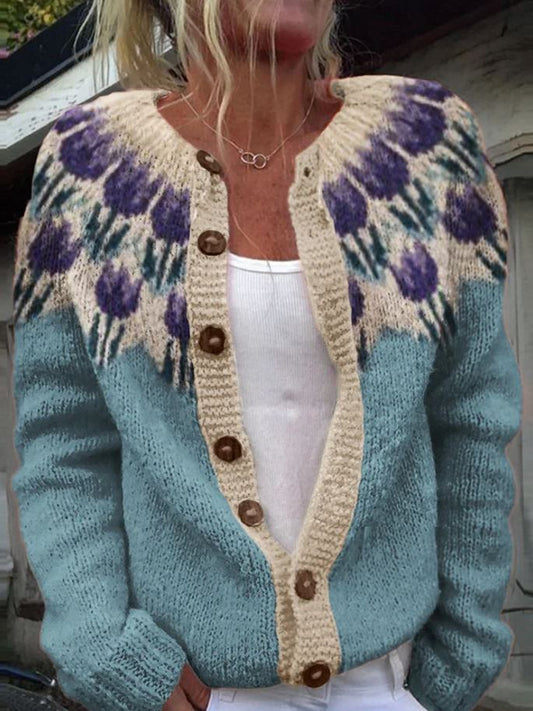 Keysha™ | Kofta med blommönster