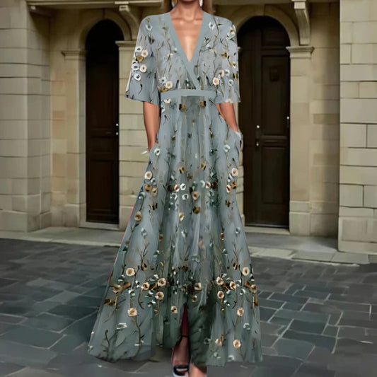 Hazel™ | Elegant blommig klänning