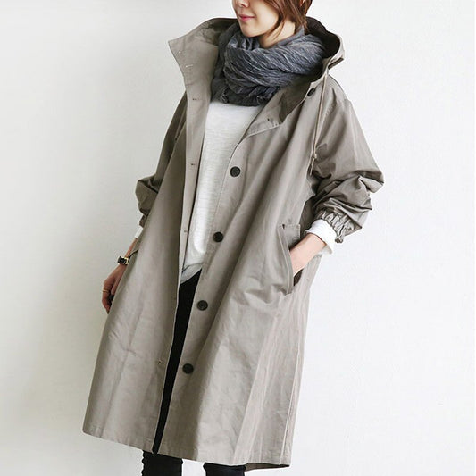 Elena™ | Trenchcoat med Huva