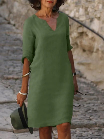 Josette™ | Elegant Klänning med V-ringning