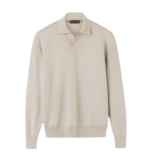 Olaf™ | Luxe Gebreide Polo met Lange Mouwen