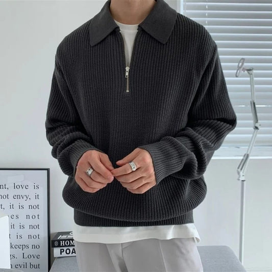 Harrison™ | Stickad Pikétröja för Herr